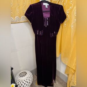 Elegant Purple Evening Gown with Jacket